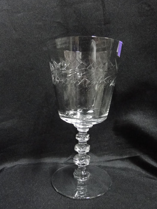 Tiffin Franciscan Mayflower, 17301: Etched Laurel Water Goblet, 6 1/4", As Is