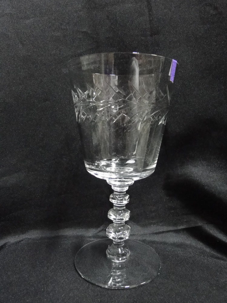 Tiffin Franciscan Mayflower, 17301: Etched Laurel Water Goblet, 6 1/4", As Is