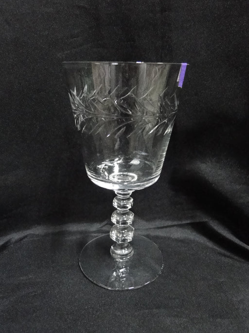Tiffin Franciscan Mayflower, 17301: Etched Laurel Water Goblet, 6 1/4", As Is