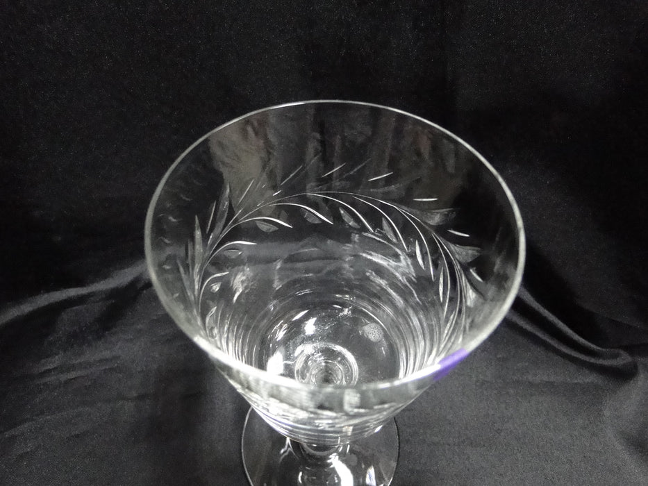 Tiffin Franciscan Mayflower, 17301: Etched Laurel Water Goblet, 6 1/4", As Is