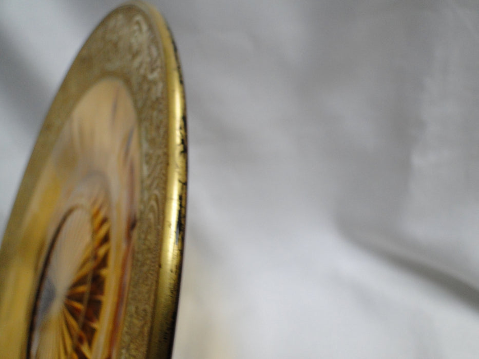 Cambridge Florentine Amber, Gold Encrusted: Round Plate / Platter, 10 1/8"