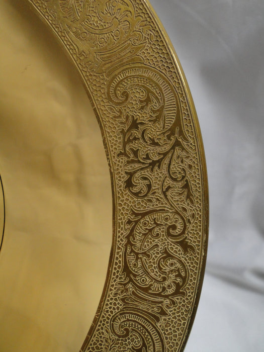 Cambridge Florentine Amber, Gold Encrusted: Round Plate / Platter, 10 1/8"