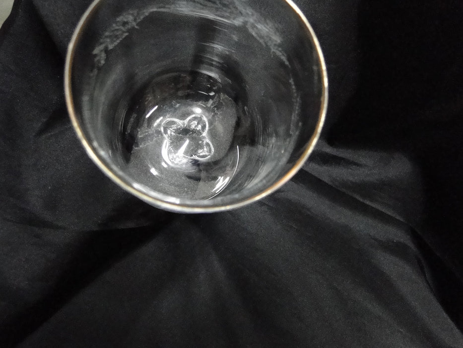 Lenox Holiday Crystal, Older, Etched Holly: Water or Wine Goblet, 7 1/8", Wear
