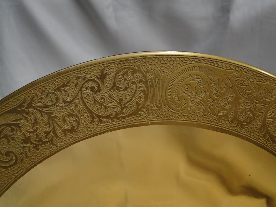 Cambridge Florentine Amber, Gold Encrusted: Round Tray w/ Center Handle, 10"