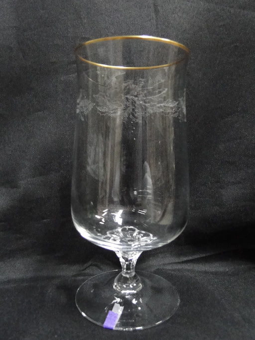 Lenox Holiday Crystal, Older, Etched Holly: Iced Tea, 6 3/8" Tall, As Is