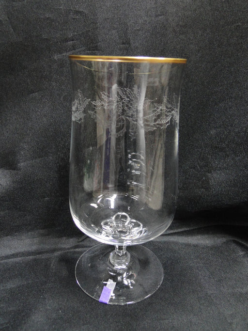 Lenox Holiday Crystal, Older, Etched Holly: Iced Tea, 6 3/8" Tall, As Is
