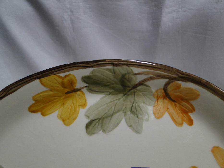 Franciscan October, USA, Fall Leaves: Oval Serving Platter, 11 5/8" x 9 3/8"