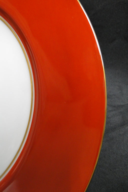 Noritake N1138 Rust Rim, Floral Center on White: Dinner Plate (s), 11"