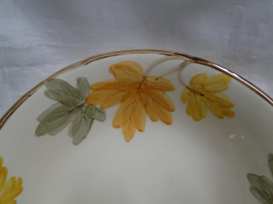 Franciscan October, USA, Fall Leaves: Round Serving Bowl, 8 7/8" x 2 1/2" Tall