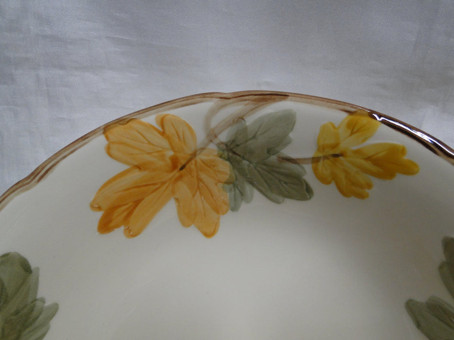 Franciscan October, USA, Fall Leaves: Round Serving Bowl, 8 7/8" x 2 1/2" Tall