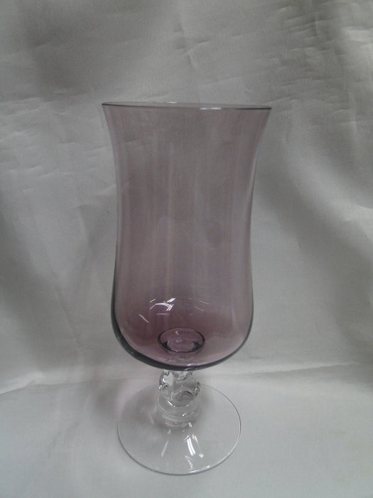 Fostoria Distinction Plum, Purple Bowl, Clear Stem: Iced Tea (s), 7" Tall