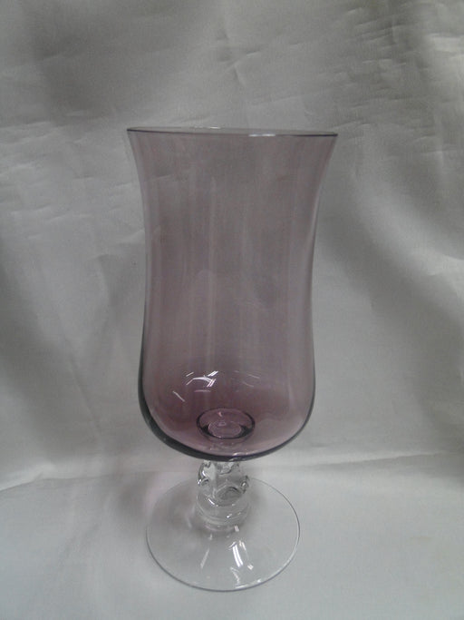 Fostoria Distinction Plum, Purple Bowl, Clear Stem: Iced Tea, 7" Tall, Nick