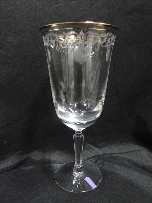 Lenox Classic Shell Crystal, Etched, Gold: Iced Tea (s), 7 3/4" Tall, As Is