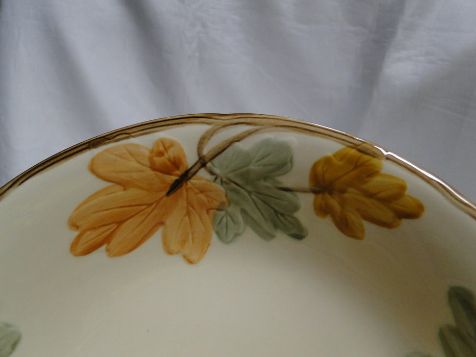Franciscan October, USA, Fall Leaves: Round Serving Bowl, 8 7/8" x 2 1/2", As Is