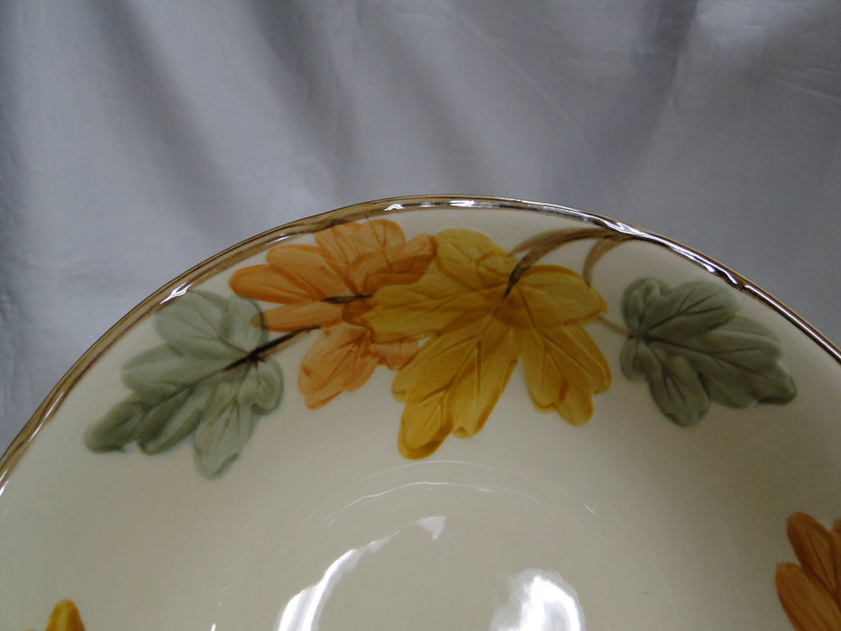 Franciscan October, USA, Fall Leaves: Round Serving Bowl, 8 7/8" x 2 1/2", As Is