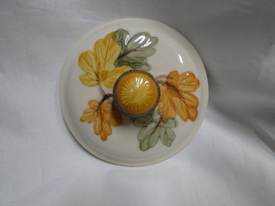 Franciscan October, USA, Fall Leaves: Lid Only for Sugar Bowl, 4" Diameter