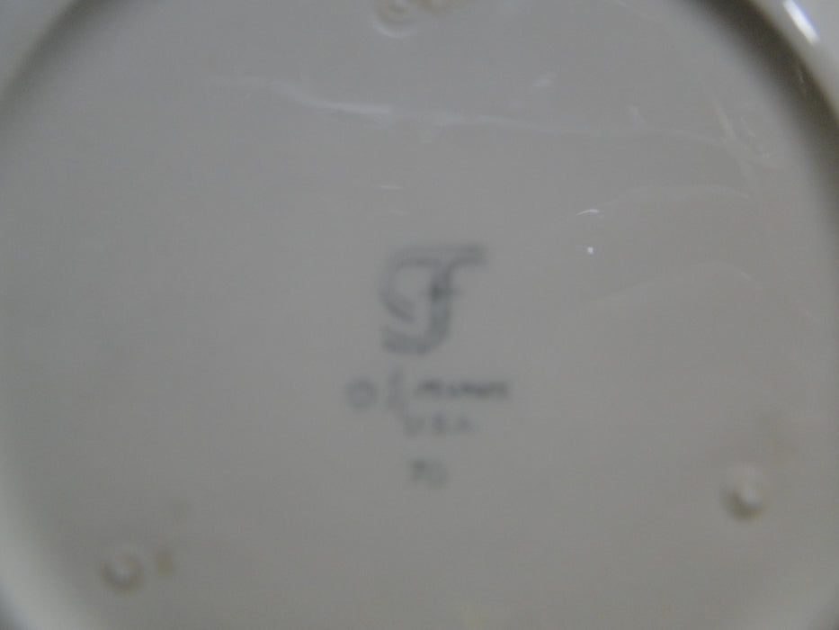 Franciscan October, USA, Fall Leaves: Gravy Bowl w/ Attached Plate, Crazing
