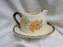 Franciscan October, USA, Fall Leaves: Gravy Bowl w/ Attached Plate, Crazing
