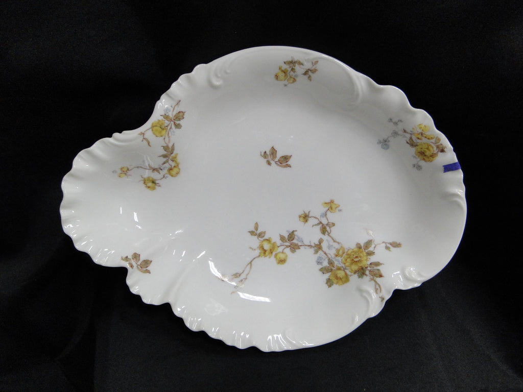 Haviland (Limoges) Schleiger 266, Yellow Roses: Oval Serving Bowl