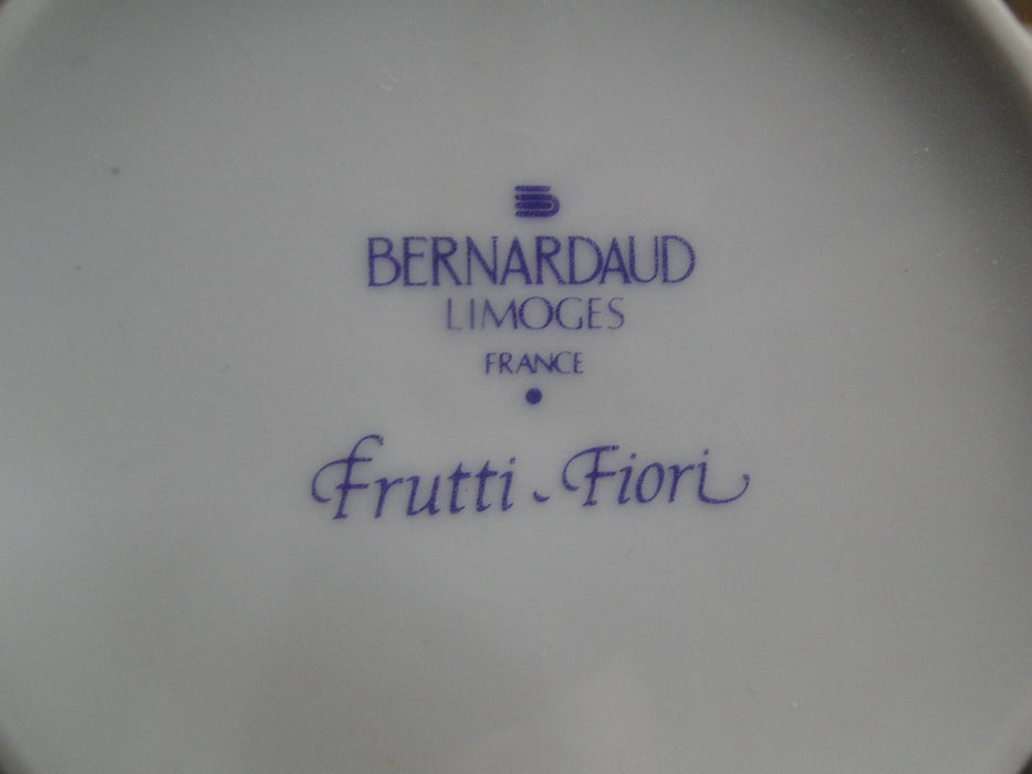 Bernardaud Frutti Fiori, Fruit, Flowers, Blue Rim: Cup & Saucer Set 2 1/8", Nick