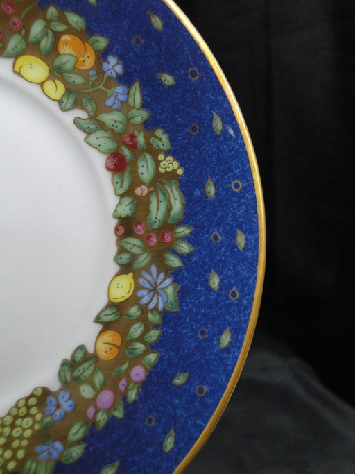 Bernardaud Frutti Fiori, Fruit, Flowers, Blue Rim: 5 1/2" Saucer Only, No Cup