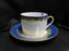 Bernardaud Frutti Fiori, Fruit, Flowers, Blue Rim: Cup & Saucer Set 2 1/8", Nick