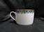 Bernardaud Frutti Fiori, Fruit, Flowers, Blue Rim: Cup & Saucer Set 2 1/8", Nick