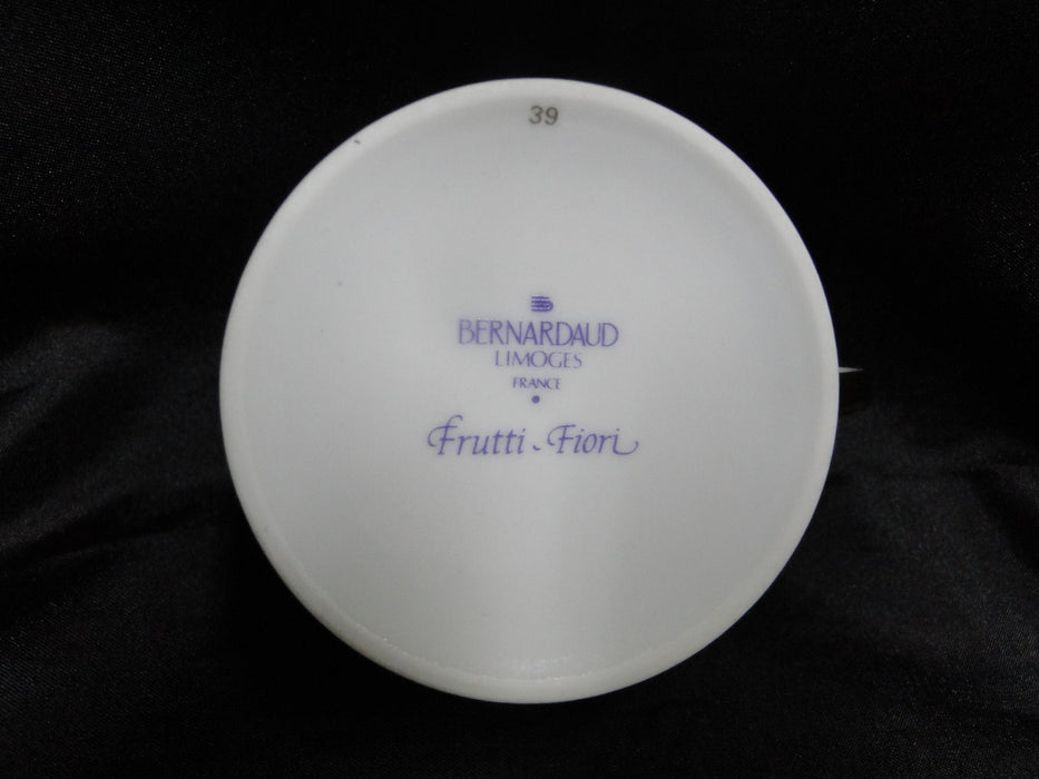 Bernardaud Frutti Fiori, Fruit, Flowers, Blue Rim: Cup & Saucer Set 2 1/8", Nick