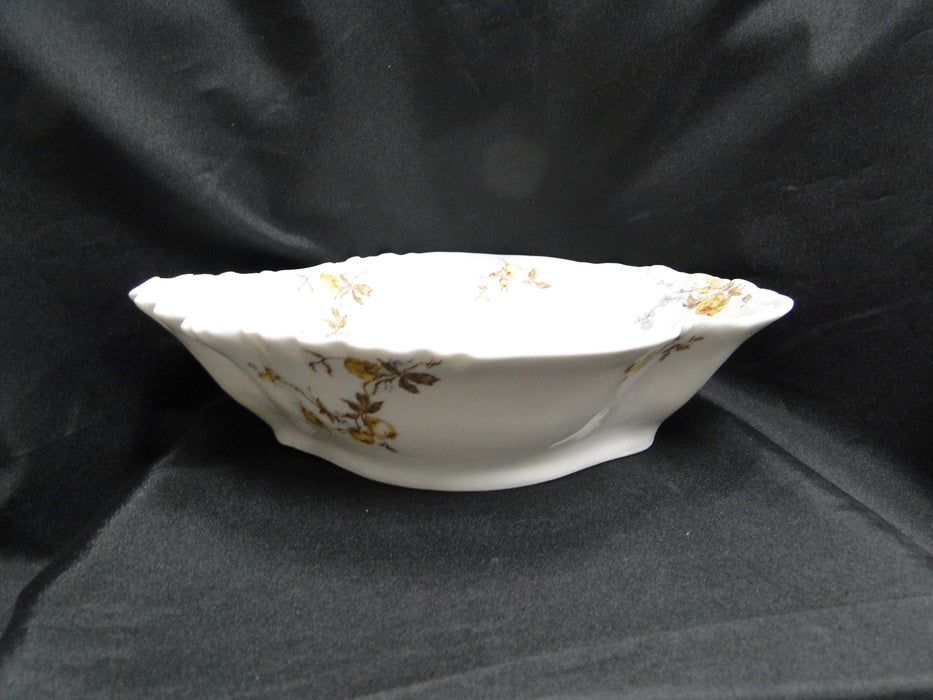 Haviland (Limoges) Schleiger 266, Yellow Roses: Oval Serving Bowl, 10 1/4"