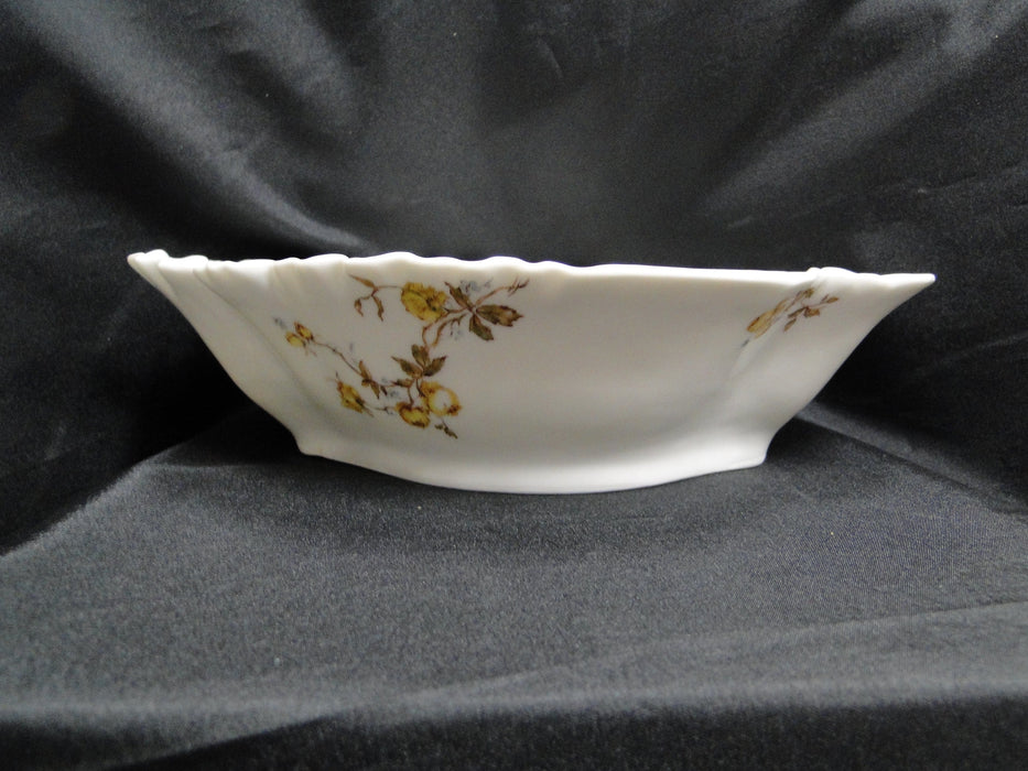 Haviland (Limoges) Schleiger 266, Yellow Roses: Oval Serving Bowl, 10 1/4"