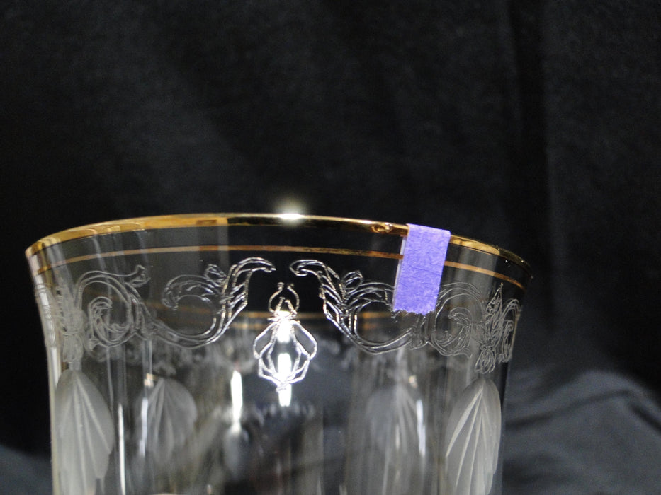Lenox Classic Shell Crystal, Etched, Gold: Iced Tea (s), 7 3/4", Indentation