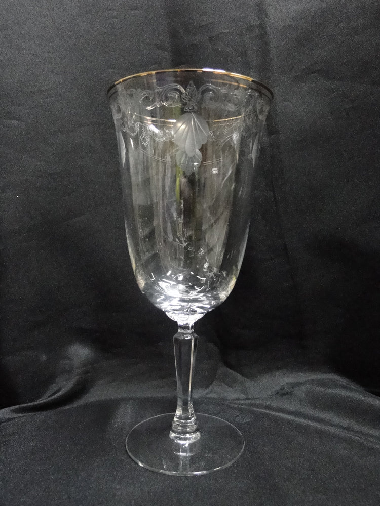 Lenox Classic Shell Crystal, Etched, Gold: Iced Tea (s), 7 3/4", Indentation