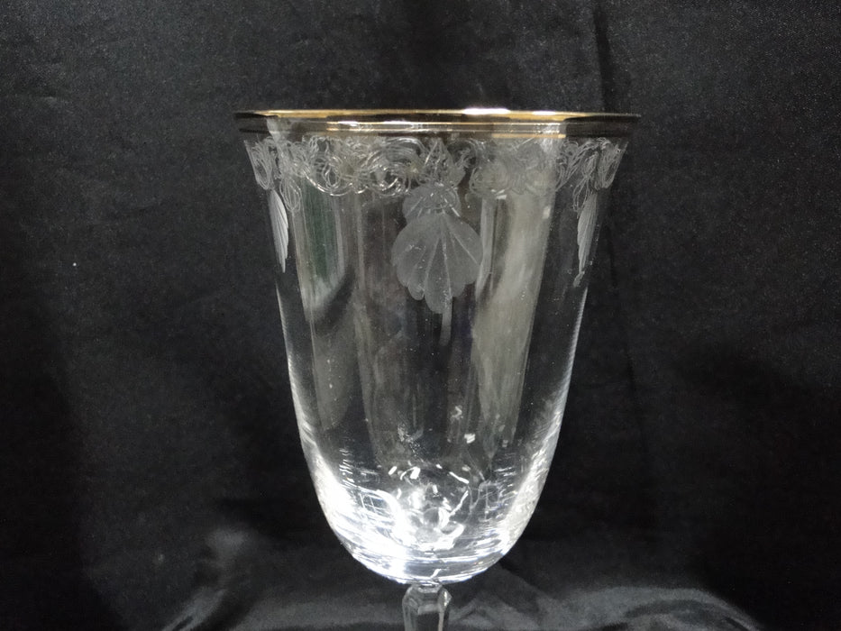 Lenox Classic Shell Crystal, Etched, Gold: Iced Tea (s), 7 3/4", Indentation