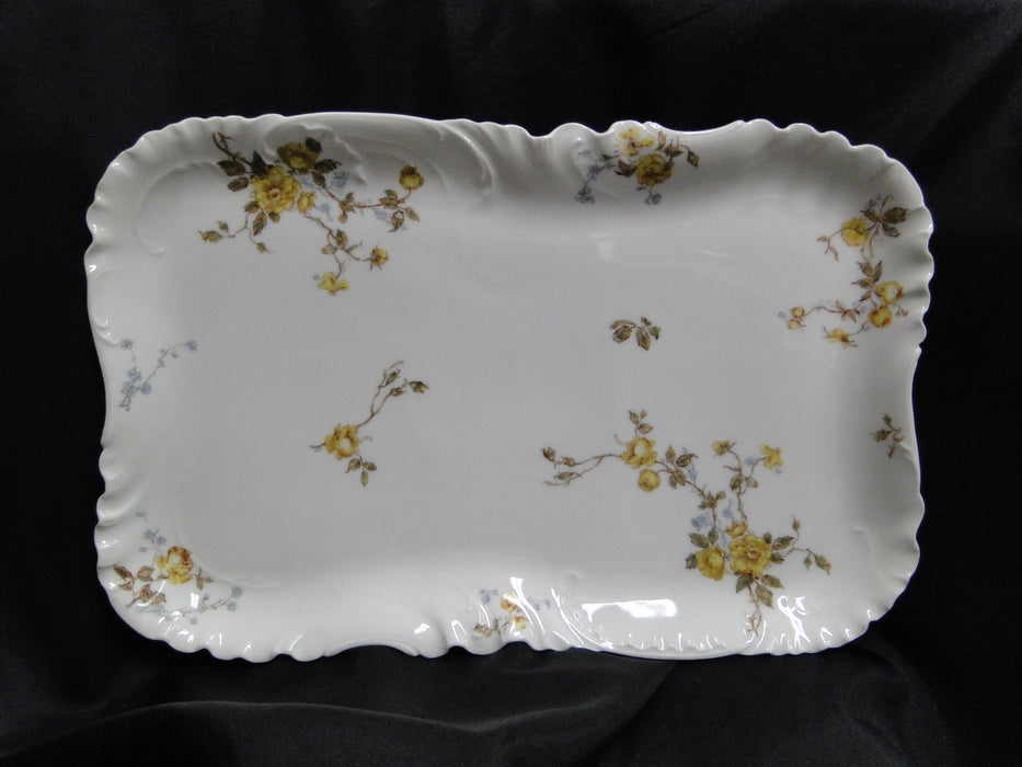 Haviland (Limoges) Schleiger 266, Yellow Roses: Rectangular Platter, 14 1/2"