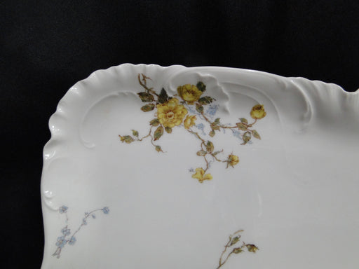 Haviland (Limoges) Schleiger 266, Yellow Roses: Rectangular Platter, 14 1/2"