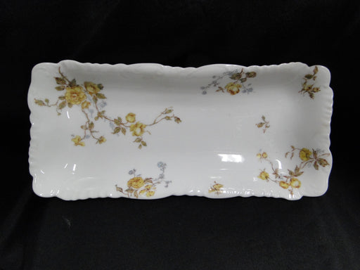 Haviland (Limoges) Schleiger 266, Yellow Roses: Rectangular Dish, 11 1/2"