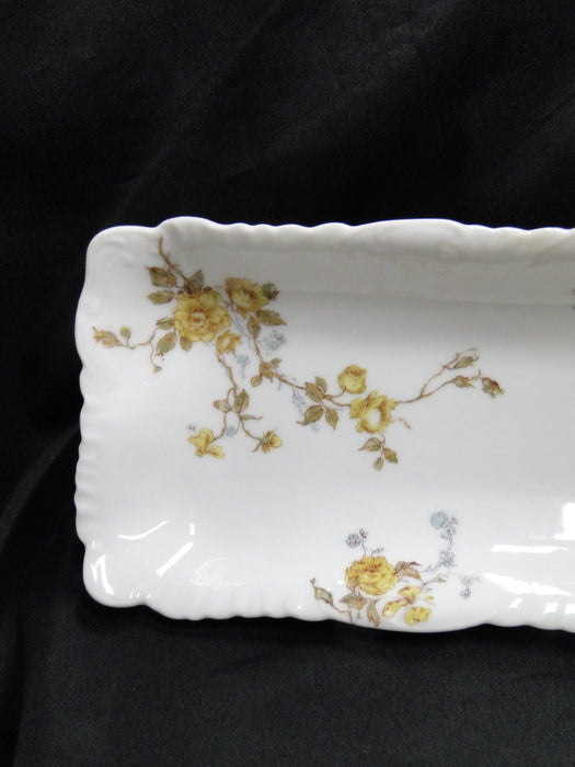 Haviland (Limoges) Schleiger 266, Yellow Roses: Rectangular Dish, 11 1/2"