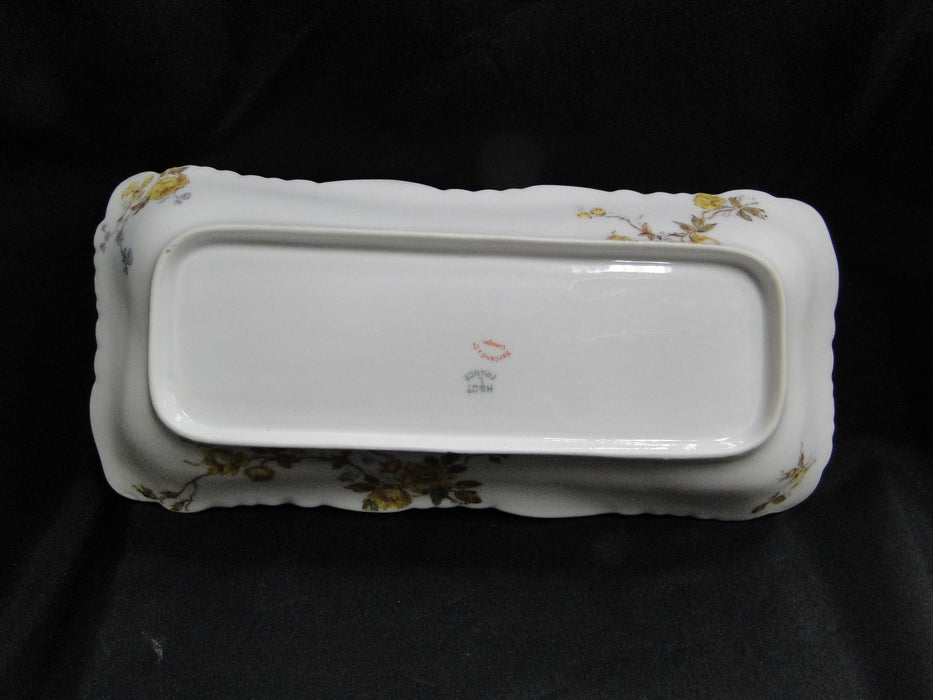 Haviland (Limoges) Schleiger 266, Yellow Roses: Rectangular Dish, 11 1/2"