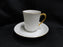 Haviland White w/ Thin Gold Trim: Chocolate Cup & Saucer Set, 2 3/4" Tall, As Is