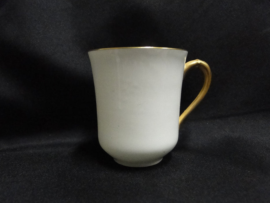 Haviland White w/ Thin Gold Trim: Chocolate Cup & Saucer Set, 2 3/4" Tall, As Is