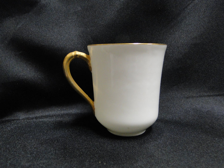 Haviland White w/ Thin Gold Trim: Chocolate Cup & Saucer Set, 2 3/4" Tall, As Is