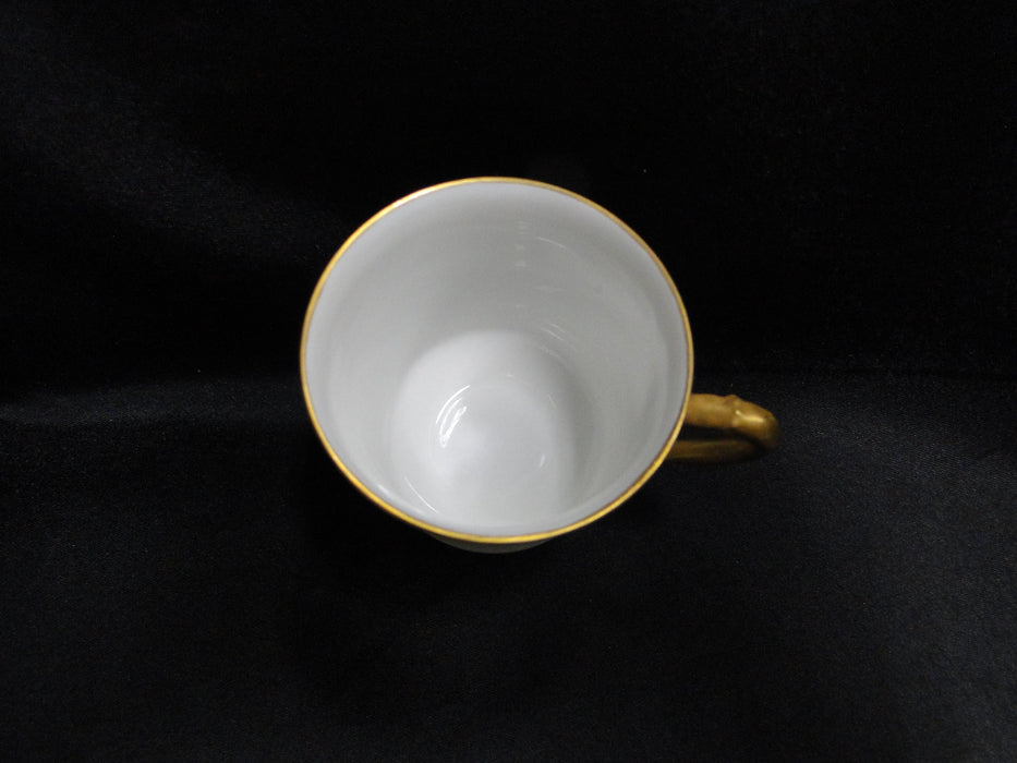 Haviland White w/ Thin Gold Trim: Chocolate Cup & Saucer Set, 2 3/4" Tall, As Is