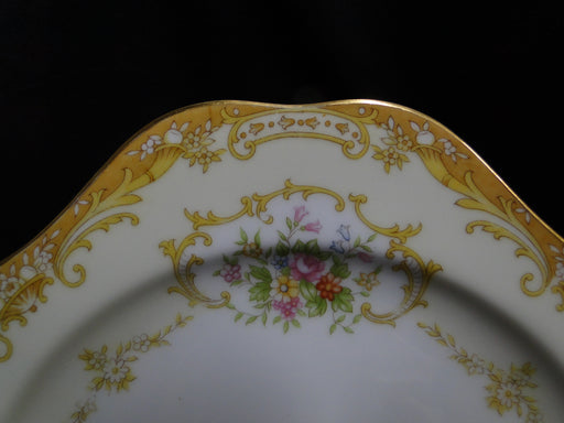 Noritake N3444, Yellow Edge, Florals: Square Salad Plate (s), 7 3/4"