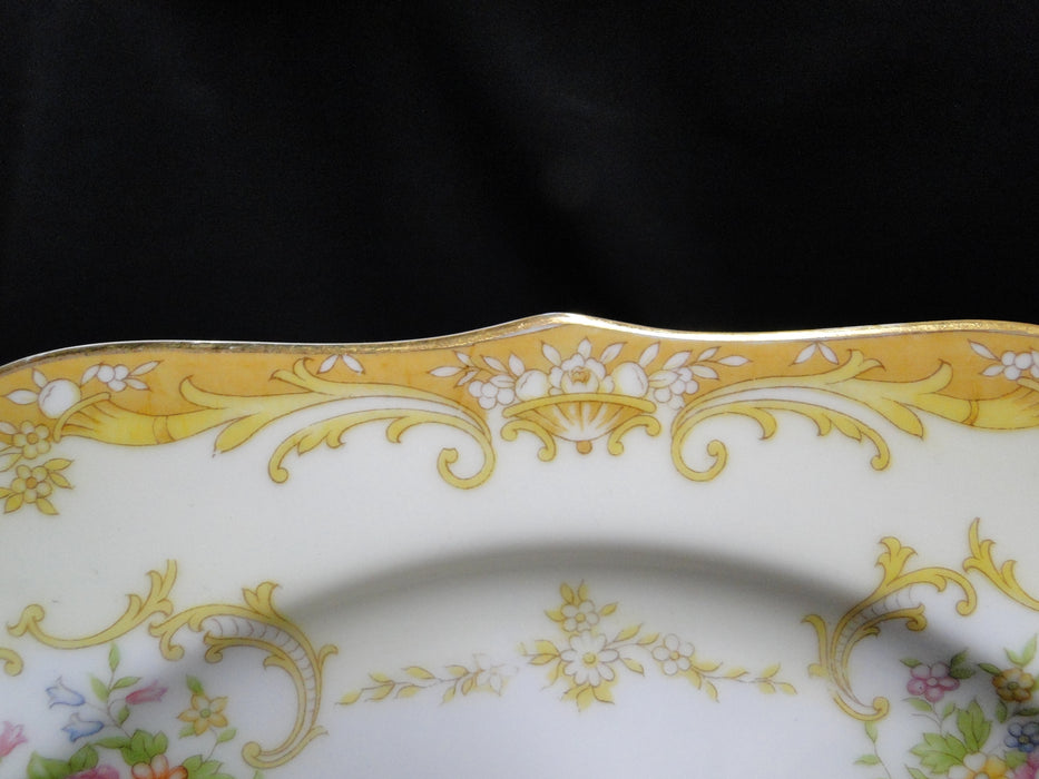 Noritake N3444, Yellow Edge, Florals: Square Salad Plate (s), 7 3/4"
