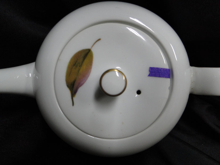 Royal Worcester Evesham Gold, Fruit: Teapot & Lid, 5 3/8" Tall, As Is