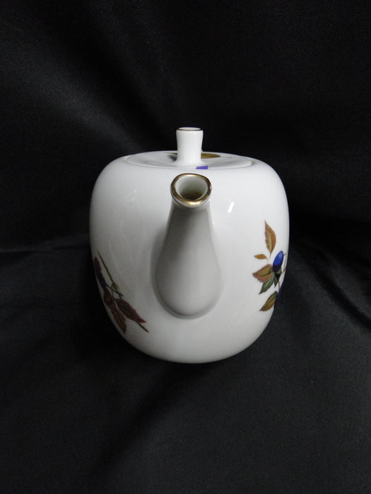 Royal Worcester Evesham Gold, Fruit: Teapot & Lid, 5 3/8" Tall, As Is