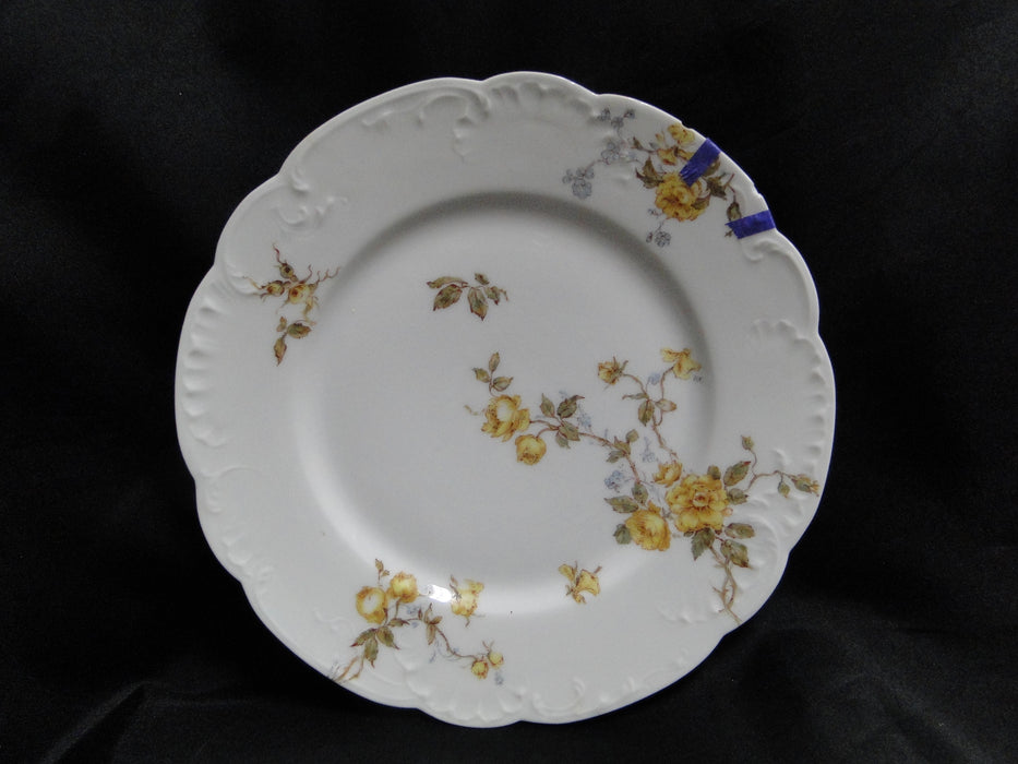 Haviland (Limoges) Schleiger 266, Yellow Roses: Luncheon Plate (s), 8 1/2" As Is