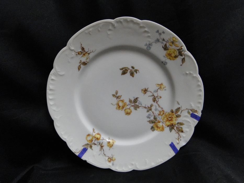 Haviland (Limoges) Schleiger 266, Yellow Roses: Luncheon Plate (s), 8 1/2" As Is