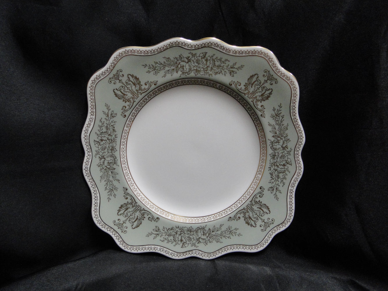 Wedgwood Gold Columbia Sage Green: Square Salad Plate (s), 8 3/8"