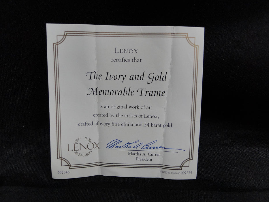 Lenox Off White w/ Gold Trim: Round Picture Frame 5", 3" x 3" Photo, Certificate